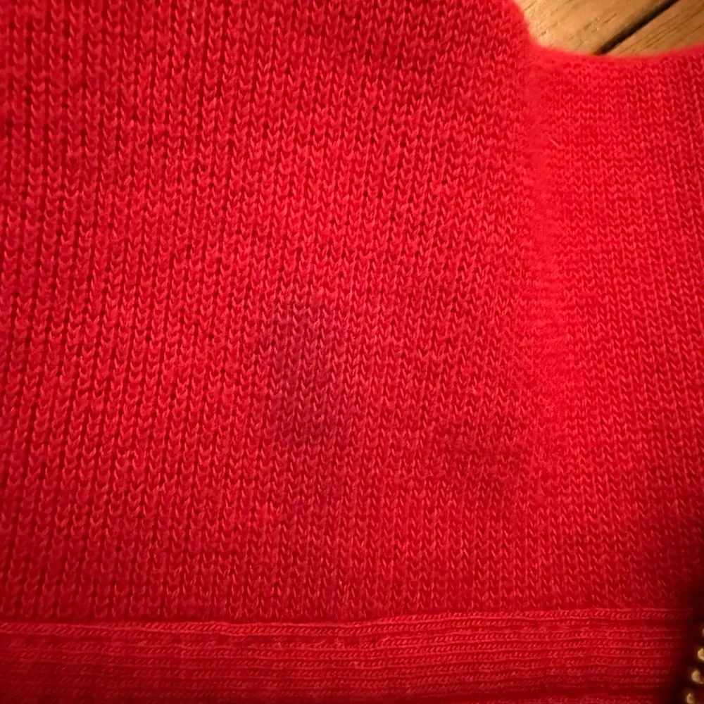Polo Ralph Lauren | Size Large | Mens Red Quarter Zip Up Sweater 100% Cotton